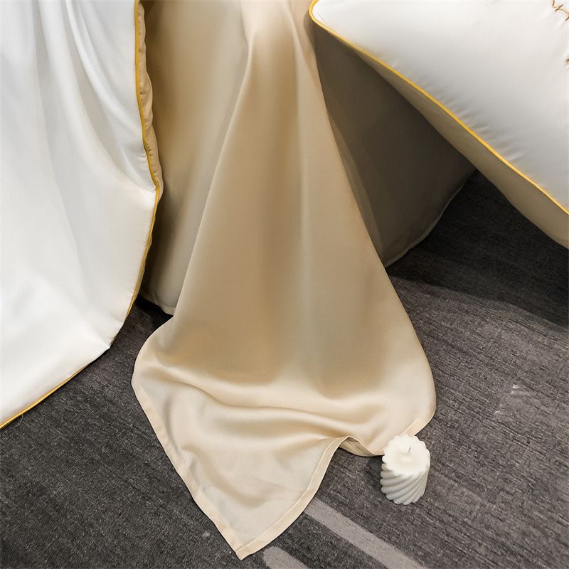 4Pcs Satin Babric | RomanticLove Standard Bedsets Summer Blanket | ID 4PCSSFARBRICROMA006