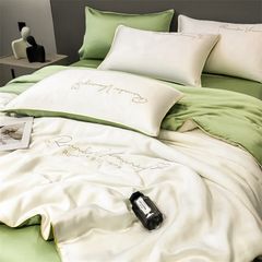 4Pcs Satin Babric | RomanticLove Standard Bedsets Summer Blanket | ID 4PCSSFARBRICROMA007