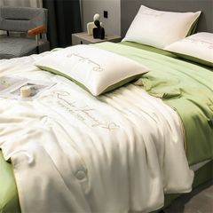 4Pcs Satin Babric | RomanticLove Standard Bedsets Summer Blanket | ID 4PCSSFARBRICROMA007