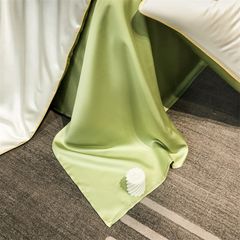 4Pcs Satin Babric | Romantic Love Standard Bedsets Summer Blanket | ID 4PCSROMANLOVE07