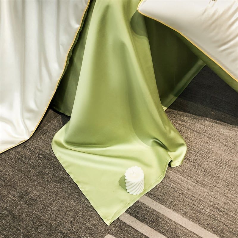 4Pcs Satin Babric | RomanticLove Standard Bedsets Summer Blanket | ID 4PCSSFARBRICROMA007