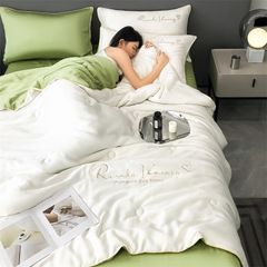 4Pcs Satin Babric | RomanticLove Standard Bedsets Summer Blanket | ID 4PCSSFARBRICROMA007