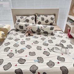 Bộ Chăn Ga Cotton Linen Dành cho bé Hoạ tiết Gấu BEAR đáng yêu