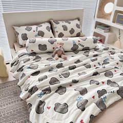 Bộ Chăn Ga Cotton Linen Dành cho bé Hoạ tiết Gấu BEAR đáng yêu