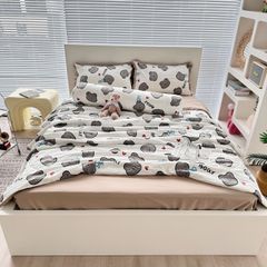 Bộ Chăn Ga Cotton Linen Dành cho bé Hoạ tiết Gấu BEAR đáng yêu