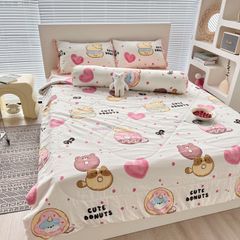 Bộ Chăn Ga Cotton Linen MARK HOME Bánh Ngọt Donuts