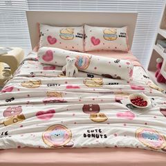 Bộ Chăn Ga Cotton Linen MARK HOME Bánh Ngọt Donuts