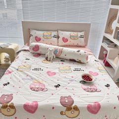 Bộ Chăn Ga Cotton Linen MARK HOME Bánh Ngọt Donuts
