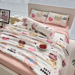 Bộ Chăn Ga Cotton Linen MARK HOME Bánh Ngọt Donuts