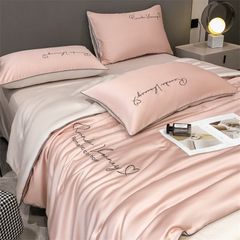 4Pcs Satin Babric | RomanticLove Standard Bedsets Summer Blanket | ID 4PCSSFARBRICROMA009