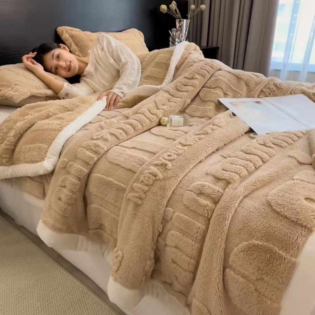 Home Text – Wool Blanket | Chăn Lông Cừu Minmin 230×200cm (1.6kg)