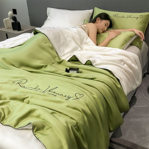 4Pcs Satin Babric | RomanticLove Standard Bedsets Summer Blanket | ID 4PCSSFARBRICROMA010