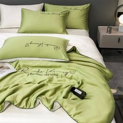 4Pcs Satin Babric | Romantic Love Standard Bedsets Summer Blanket | ID 4PCSROMANLOVE10