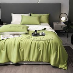 4Pcs Satin Babric | Romantic Love Standard Bedsets Summer Blanket | ID 4PCSROMANLOVE10