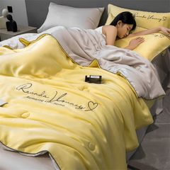 4Pcs Satin Babric | Romantic Love Standard Bedsets Summer Blanket | ID 4PCSROMANLOVE11