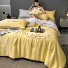 4Pcs Satin Babric | RomanticLove Standard Bedsets Summer Blanket | ID 4PCSSFARBRICROMA011