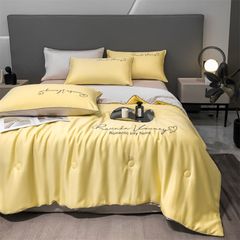 4Pcs Satin Babric | Romantic Love Standard Bedsets Summer Blanket | ID 4PCSROMANLOVE11