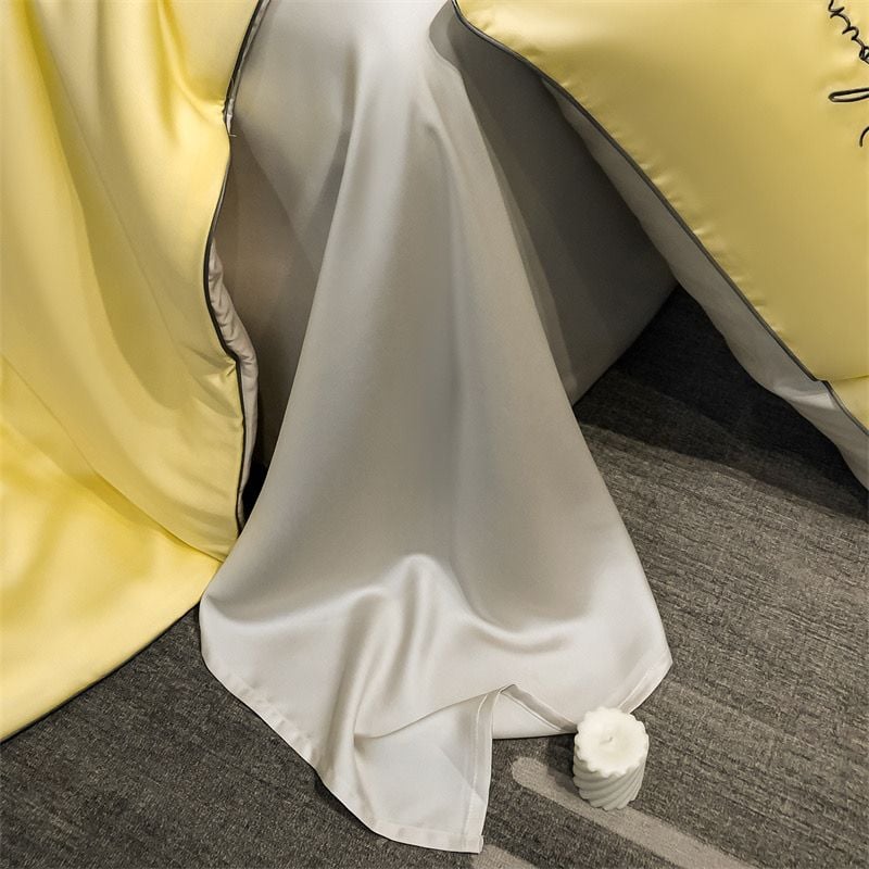 4Pcs Satin Babric | RomanticLove Standard Bedsets Summer Blanket | ID 4PCSSFARBRICROMA011