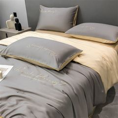 4Pcs Satin Babric | Romantic Love Standard Bedsets Summer Blanket | ID 4PCSROMANLOVE12