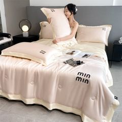 4Pcs Satin Babric | MinMin Standard Bedsets Summer Blanket | ID 4PCSSFABRICMIN01