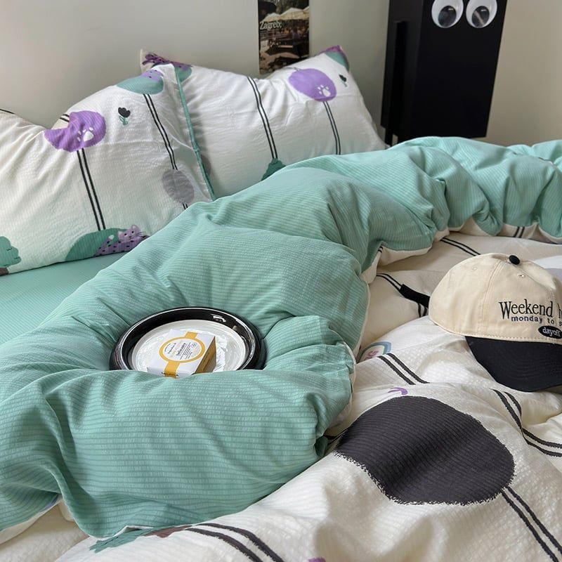 4Pcs Cloud Linen | Set Đũi Mây Phong cách trẻ trung hiện đại | ID 4PCSCLOUDLINE04
