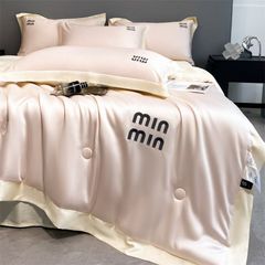 4Pcs Satin Babric | MinMin Standard Bedsets Summer Blanket | ID 4PCSSFABRICMIN01