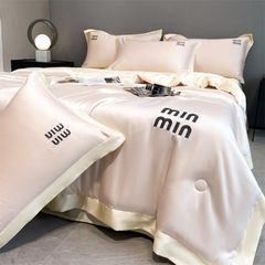 4Pcs Satin Babric | MinMin Standard Bedsets Summer Blanket | ID 4PCSSFARBRICMIN001