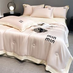 4Pcs Satin Babric | MinMin Standard Bedsets Summer Blanket | ID 4PCSSFARBRICMIN001