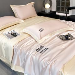 4Pcs Satin Babric | MinMin Standard Bedsets Summer Blanket | ID 4PCSSFARBRICMIN001