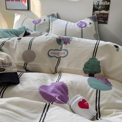 4Pcs Cloud Linen | Set Đũi Mây Phong cách trẻ trung hiện đại | ID 4PCSCLOUDLINE04