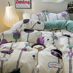 4Pcs Cloud Linen | Set Đũi Mây Phong cách trẻ trung hiện đại | ID 4PCSCLOUDLINE04