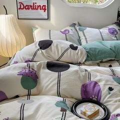 4Pcs Cloud Linen | Set Đũi Mây Phong cách trẻ trung hiện đại | ID 4PCSCLOUDLINE04