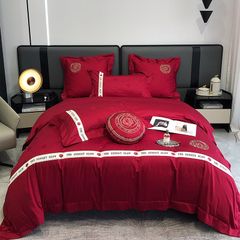 The Sunset Glow Album RedWedding Colection 120S Egyptian Silk (4Pcs)