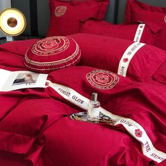 The Sunset Glow Album RedWedding Colection 120S Egyptian Silk (4Pcs)