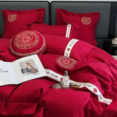 The Sunset Glow Album RedWedding Colection 120S Egyptian Silk (4Pcs)