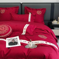 The Sunset Glow Album RedWedding Colection 120S Egyptian Silk (4Pcs)