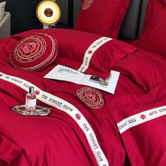 The Sunset Glow Album RedWedding Colection 120S Egyptian Silk (4Pcs)