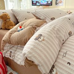 4Pcs PreCloud Linen | Set Đũi Xu Kem Style trẻ trung hiện đại | ID 4PCSPRECLOUD01
