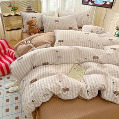 4Pcs PreCloud Linen | Set Đũi Xu Kem Style trẻ trung hiện đại | ID 4PCSPRECLOUD01