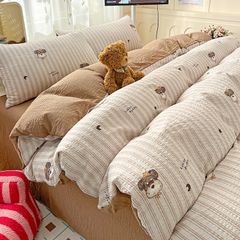 4Pcs PreCloud Linen | Set Đũi Xu Kem Style trẻ trung hiện đại | ID 4PCSPRECLOUD01