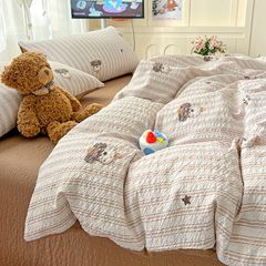 4Pcs PreCloud Linen | Set Đũi Xu Kem Style trẻ trung hiện đại | ID 4PCSPRECLOUD01