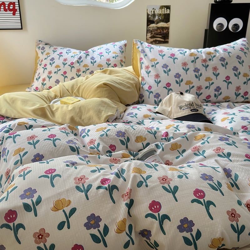 4Pcs Cloud Linen | Set Đũi Mây Phong cách trẻ trung hiện đại | ID 4PCSCLOUDLINE01