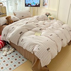 4Pcs PreCloud Linen | Set Đũi Xu Kem Style trẻ trung hiện đại | ID 4PCSPRECLOUD01