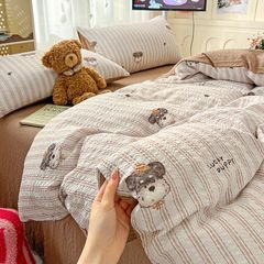 4Pcs PreCloud Linen | Set Đũi Xu Kem Style trẻ trung hiện đại | ID 4PCSPRECLOUD01