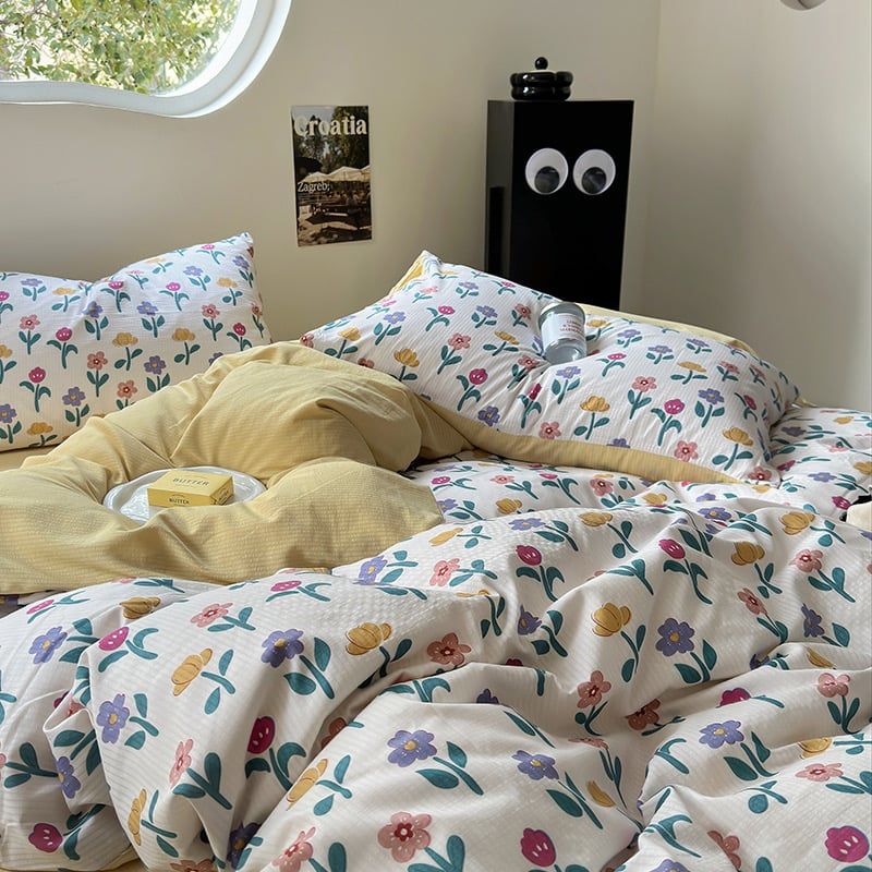 4Pcs Cloud Linen | Set Đũi Mây Phong cách trẻ trung hiện đại | ID 4PCSCLOUDLINE01