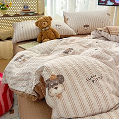 4Pcs PreCloud Linen | Set Đũi Xu Kem Style trẻ trung hiện đại | ID 4PCSPRECLOUD01
