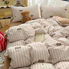 4Pcs PreCloud Linen | Set Đũi Xu Kem Style trẻ trung hiện đại | ID 4PCSPRECLOUD01