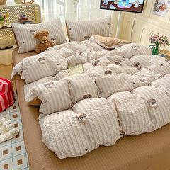 4Pcs PreCloud Linen | Set Đũi Xu Kem Style trẻ trung hiện đại | ID 4PCSPRECLOUD01