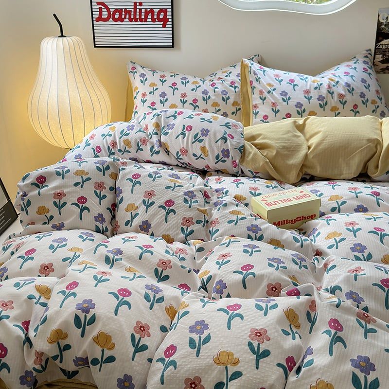 4Pcs Cloud Linen | Set Đũi Mây Phong cách trẻ trung hiện đại | ID 4PCSCLOUDLINE01