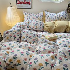 4Pcs Cloud Linen | Set Đũi Mây Phong cách trẻ trung hiện đại | ID 4PCSCLOUDLINE01